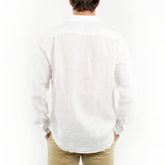 Long Sleeve Linen Shirt White