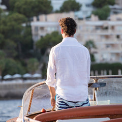 Long Sleeve Linen Shirt White