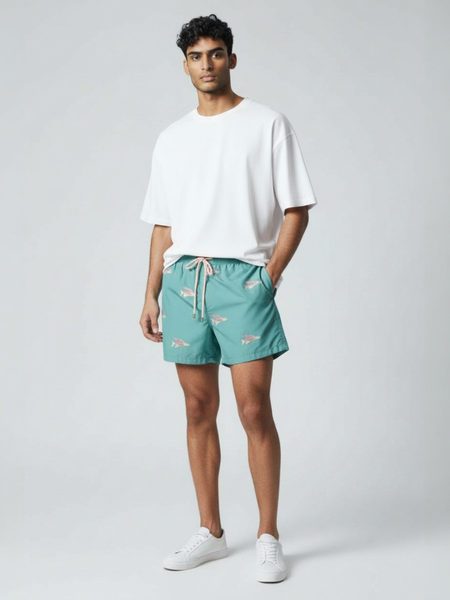 Swim Shorts Flying Fish Lichen
