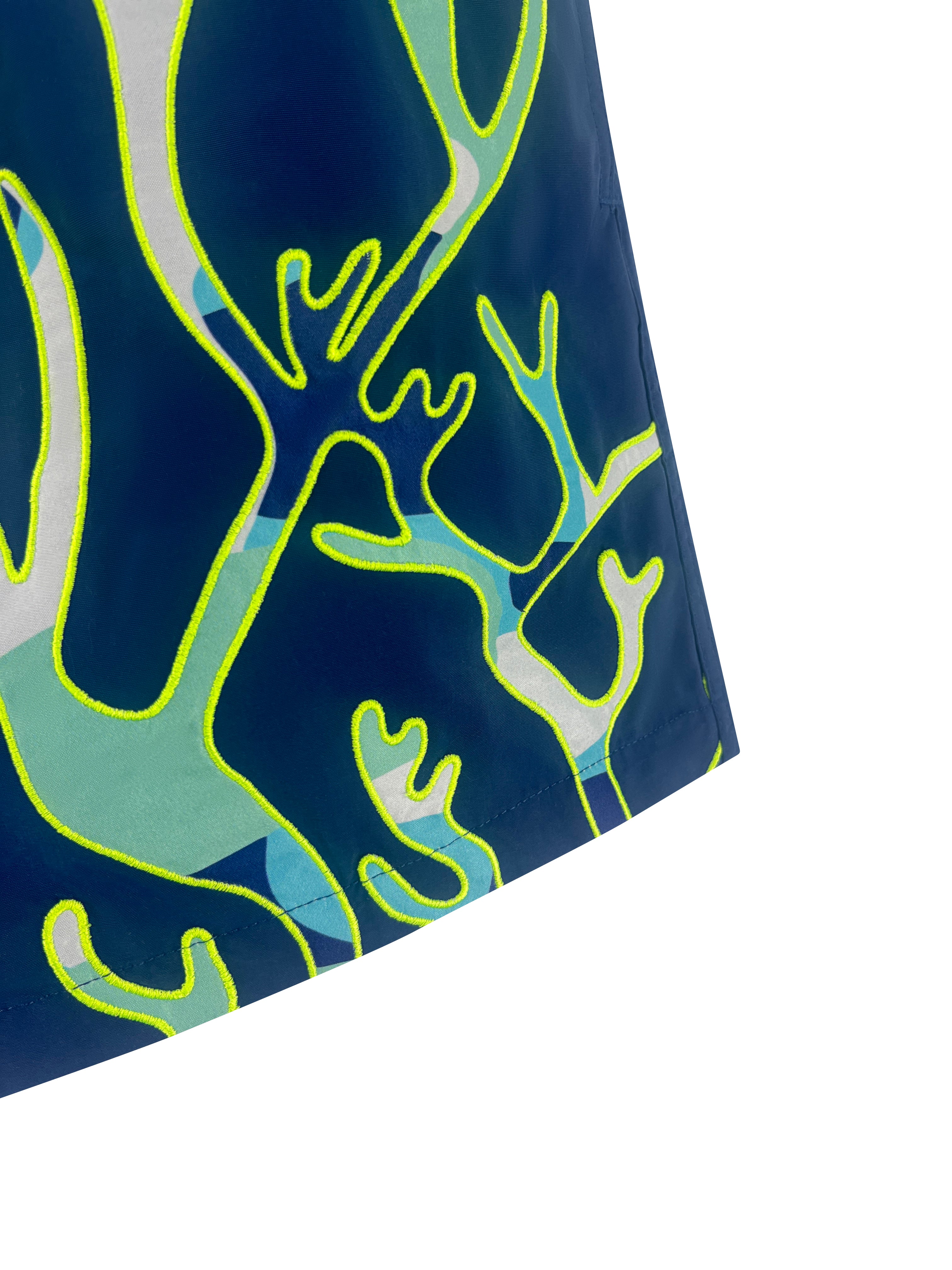 Swim Shorts Coral Camouflage Navy