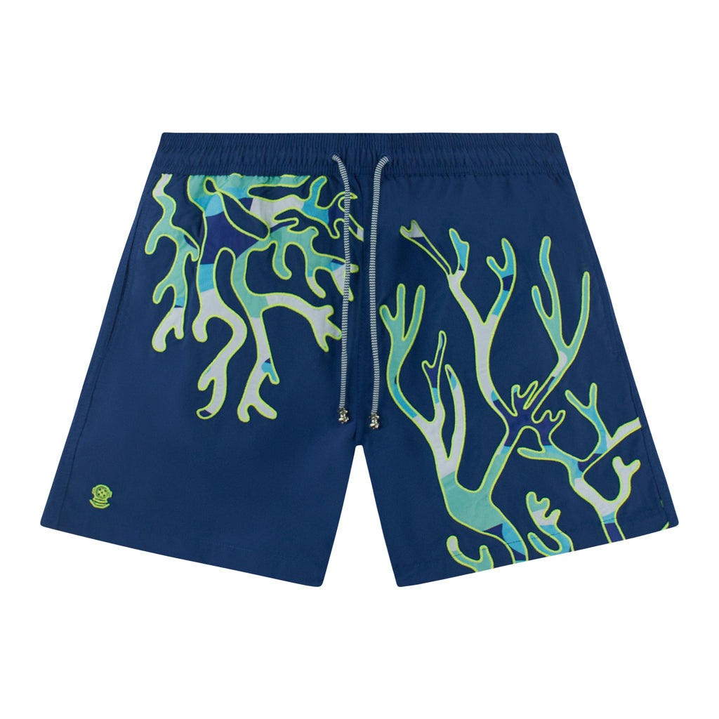 Swim Shorts Coral Camouflage Navy