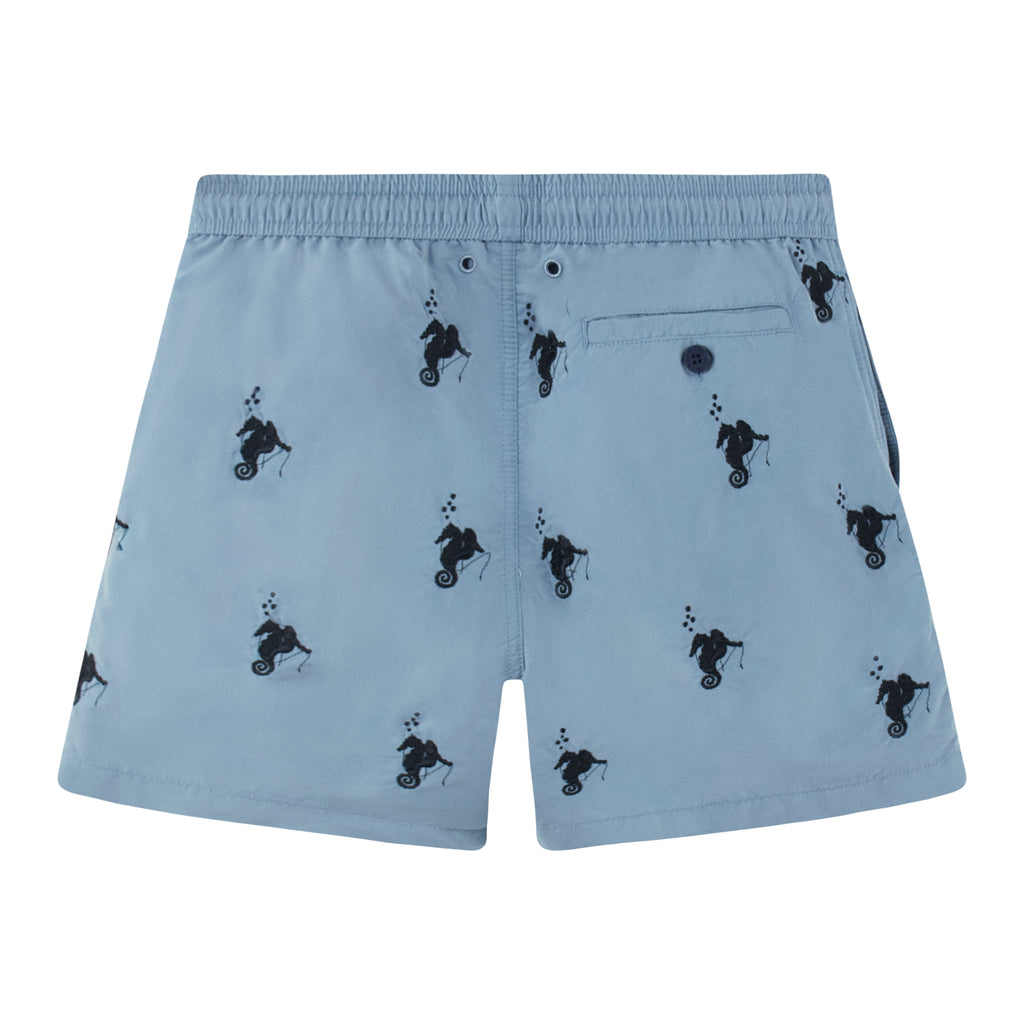 Swim Shorts Sea Horse Black and Grey