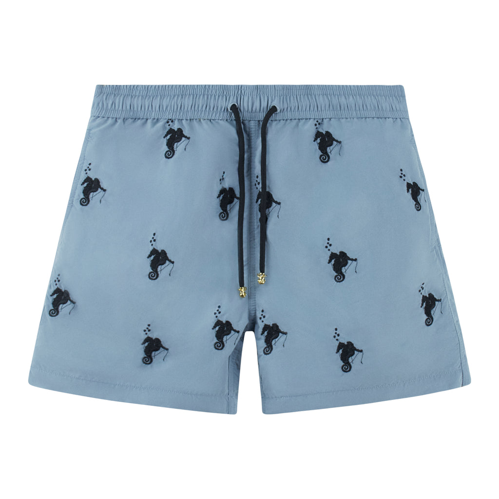 Swim Shorts Sea Horse Black and Grey