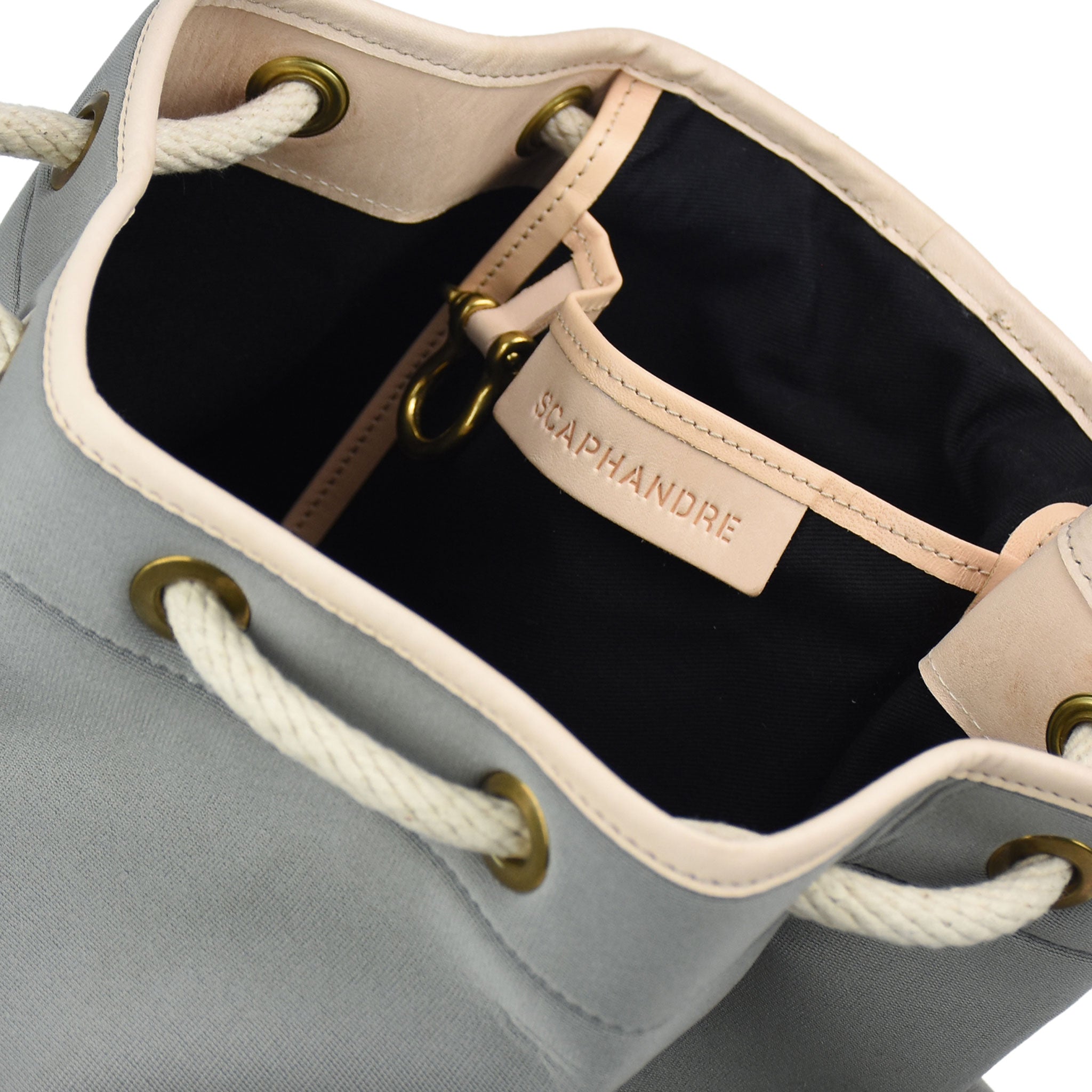 Draw String Neoprene Bag Grey
