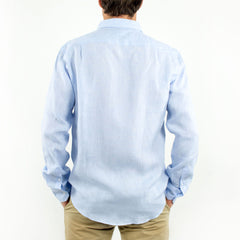 Long Sleeve Linen Shirt Sky Blue