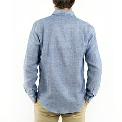 Long Sleeve Linen Shirt Denim