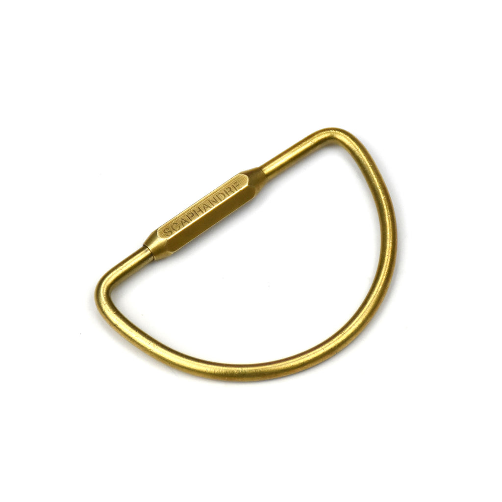 Brass Contour Key Ring