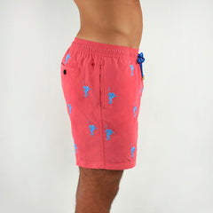 Swim Shorts Seahorse Rodeo Hot Coral