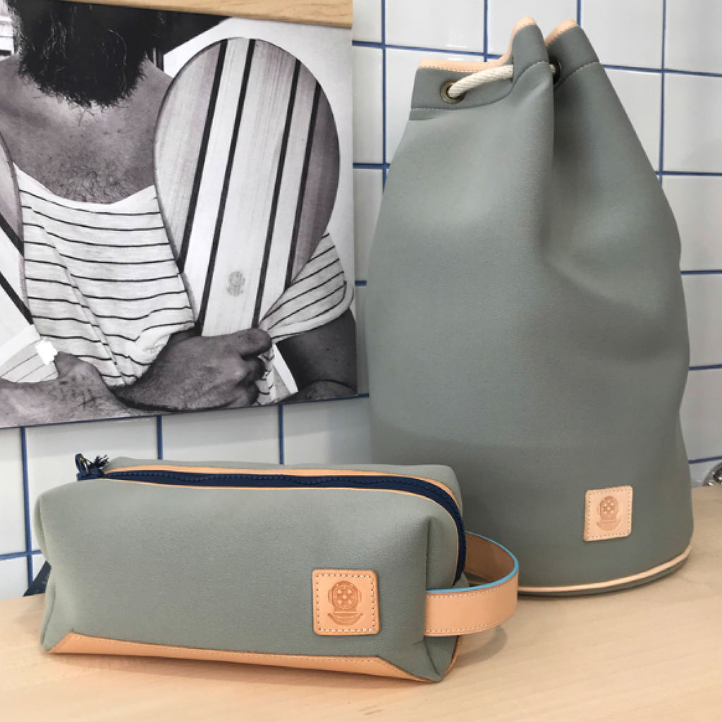 Draw String Neoprene Bag Grey