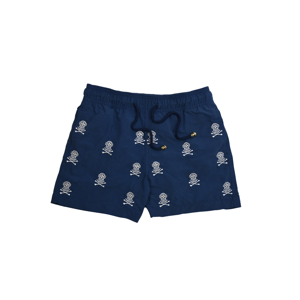Kids Swim Shorts Sea Diver Navy Blue