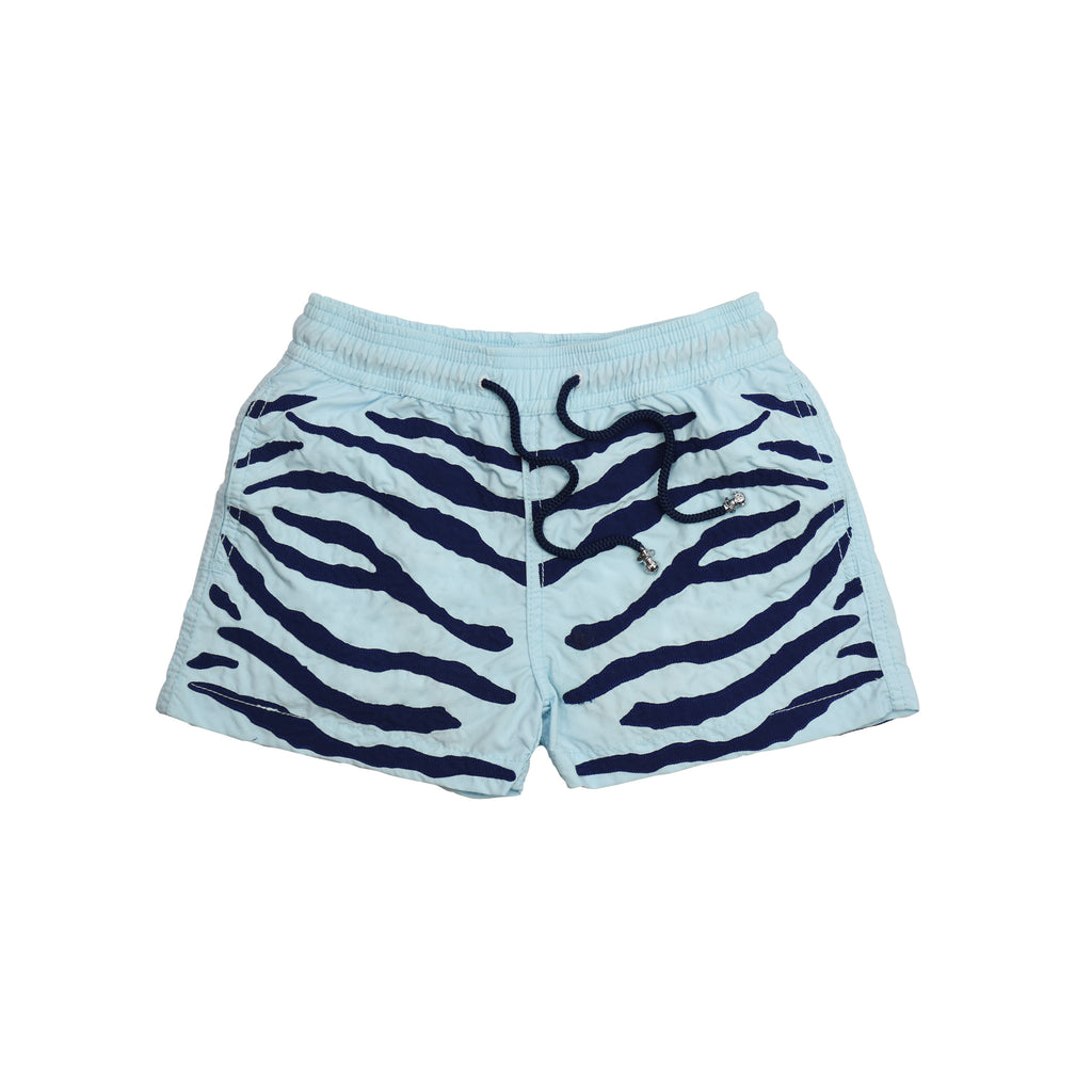 Kids Swim Shorts Zebra Riva Blue